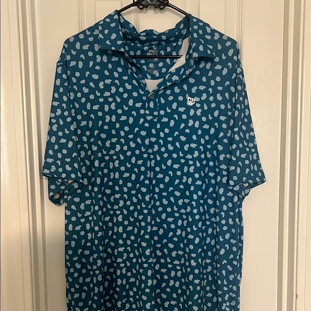 Men's Blue Patterned Shirt